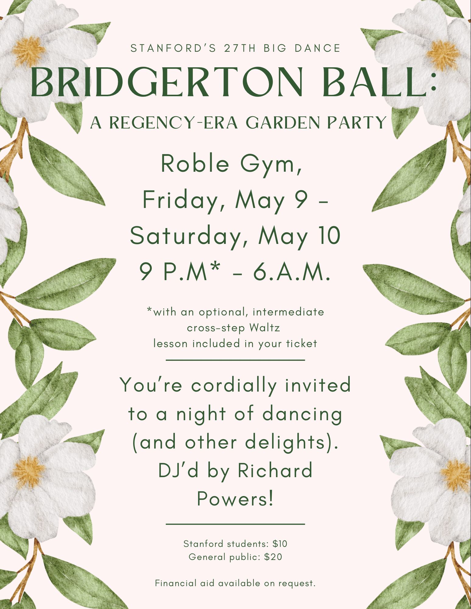 Bridgerton Ball flyer